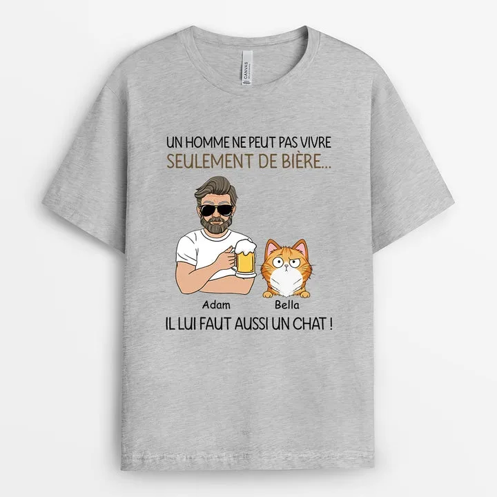 T-shirt humoristique avec message personnalisé